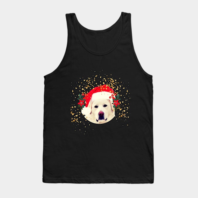 Christmas White Dog Tank Top by Grace Daily 